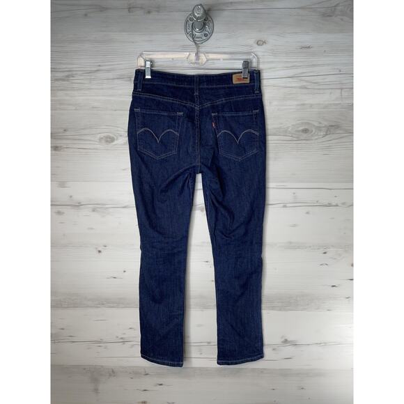 Levis Jeans Womens 6 Dark Wash Mid Rise Skinny Stretch Denim 5 Pocket Zip Fly - Picture 7 of 12